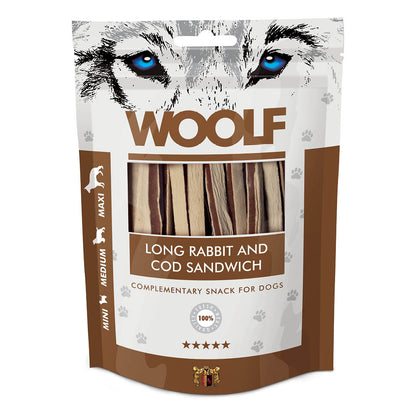 Woolf Rabbit and Cod Triangle Dog Treats