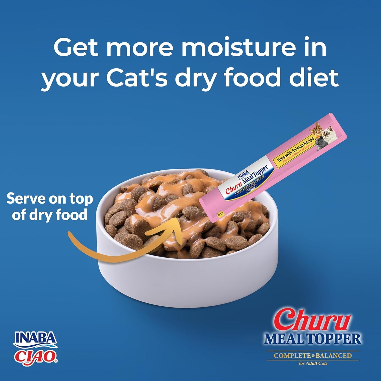 Ciao Churu Meal Topper for Adult Dogs - Chicken with Salmon Recipe - 4 x 14g