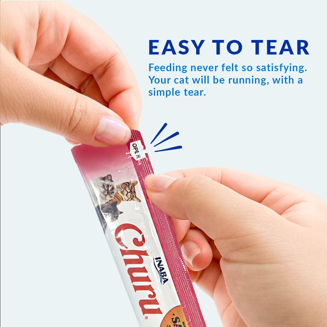 Ciao Churu 4 Pack Cat Treat - Salmon with Tuna Recipe - 4 x 14g