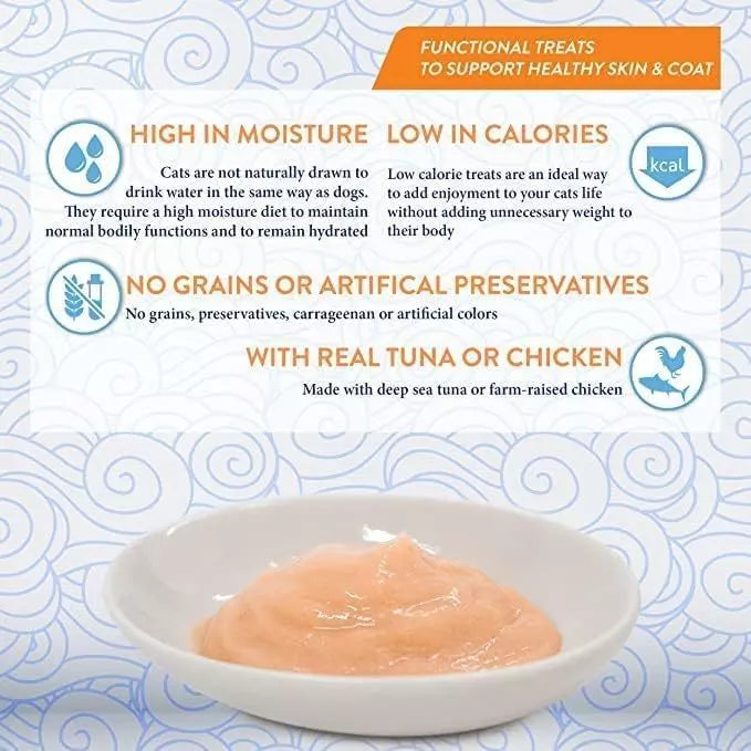 Ciao Churu Skin & Coat 4 Pack Cat Treat - Chicken Recipe - 4 x 14g