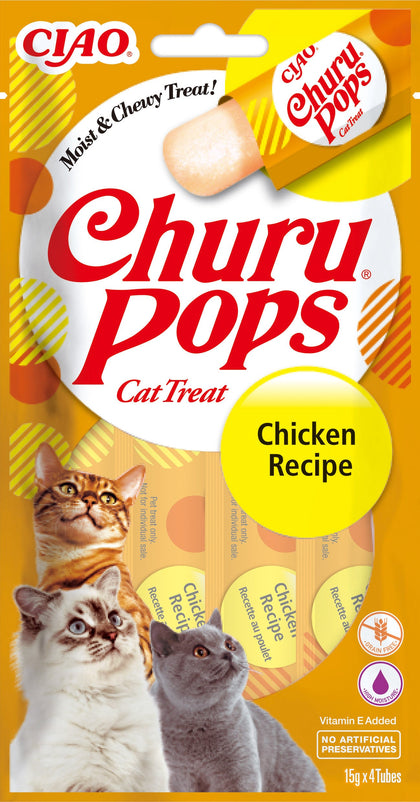 Ciao Churu Pops 4 Pack Cat Treat - Chicken Recipe