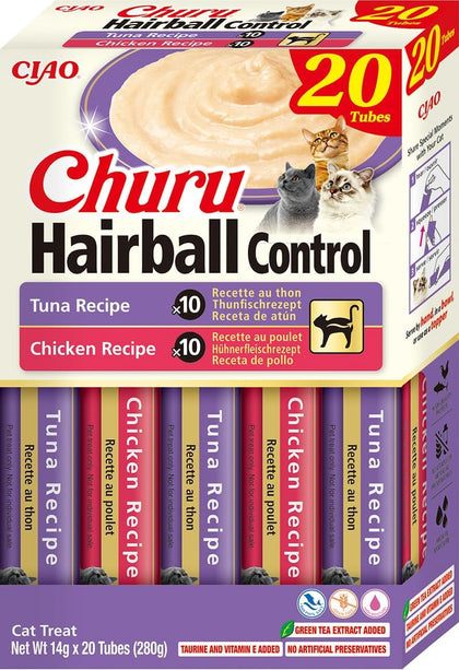 Ciao Churu Hairball Control Variety Cat Treats - 20 Pack