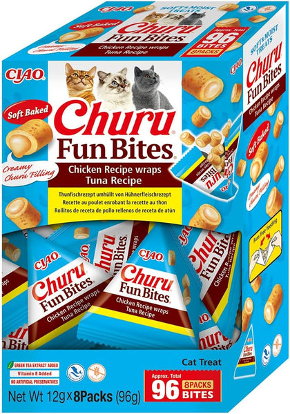 Ciao Churu Fun Bites Cat Treat - Chicken Recipe wraps Tuna Recipe