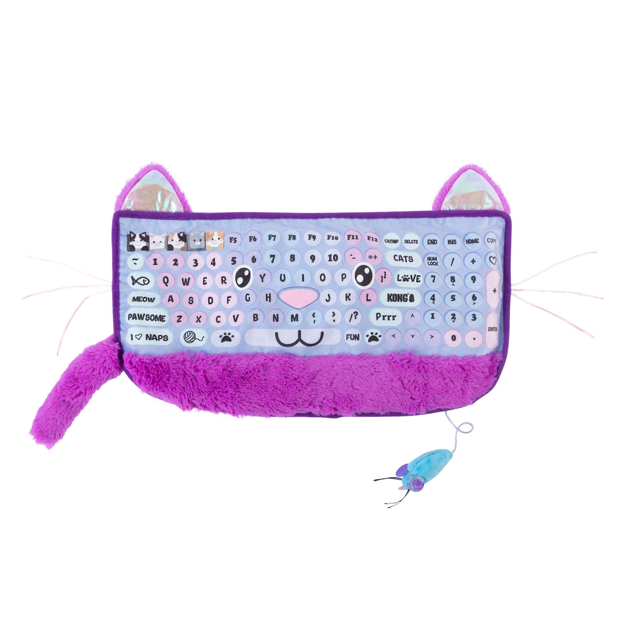 Front View of KONG Comfort Key Play Mat Cat Toy - 14cm x 15cm