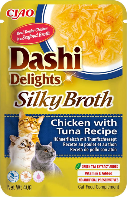 Ciao Dashi Delights Silky Broth Wet Cat Food - Chicken with Tuna Recipe