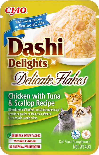 Ciao Dashi Delights Delicate Flakes Wet Cat Food - Chicken with Tuna & Scallop Recipe