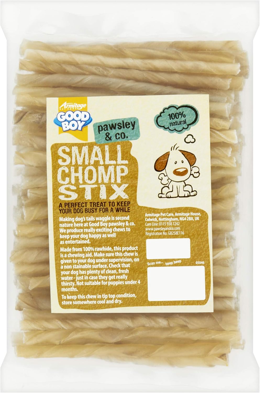 Good Boy Pawsley & Co Rawhide Chew Small Chomp Stix Dog Treats