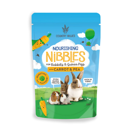 Country Values Nourishing Nibbles Carrot and Pea Treats for Rabbits & Guinea Pigs