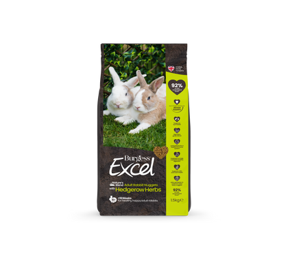 Burgess Excel Natures Blend Adult Rabbit Nuggets - Hedgerows Herbs