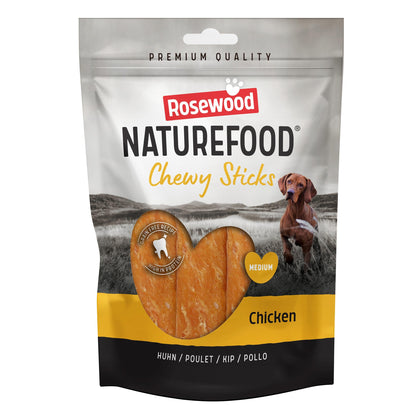 Naturefood Dog Treats Chewy Sticks Chicken - Medium