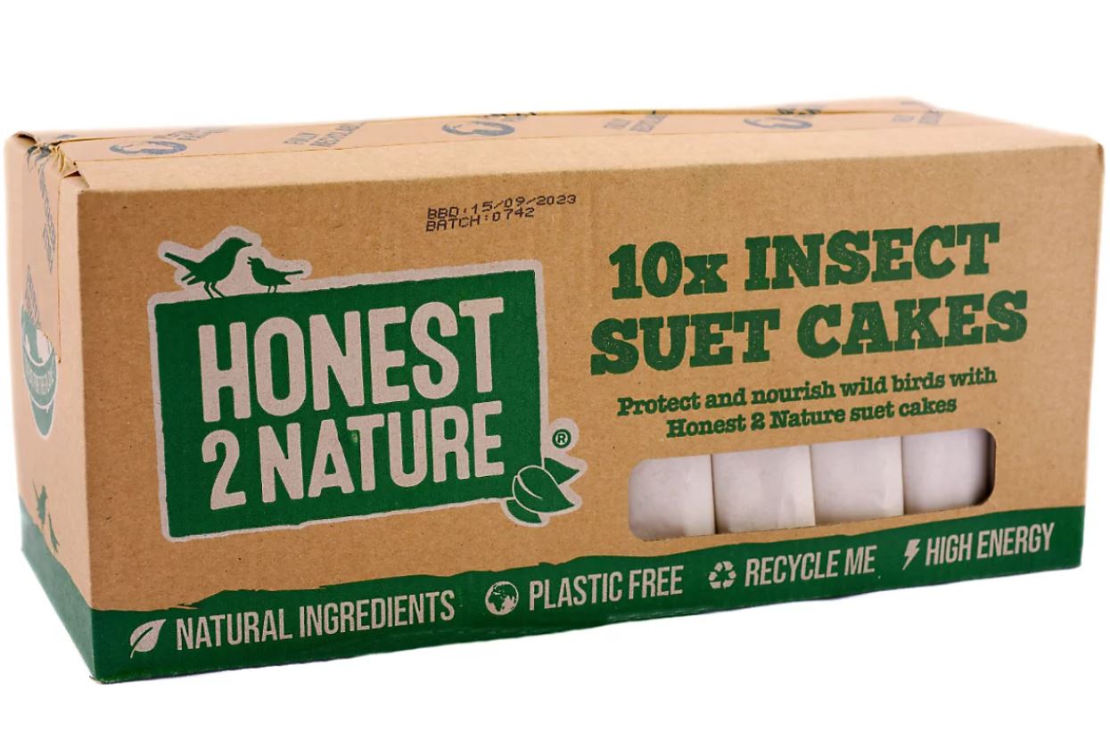 Front View of Suet to Go Suet Blocks Honset 2 Nature Value Pack Wild Bird Food - Insect - 10 x 280g