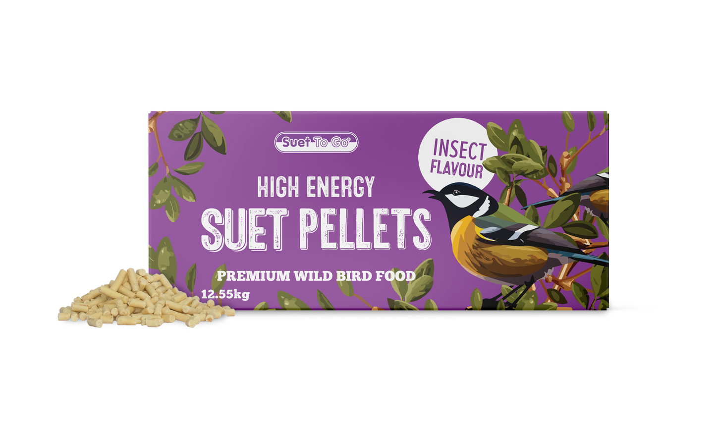 Front View of Suet to Go Suet Pellets Wild Bird Food - Insect - 12.55kg