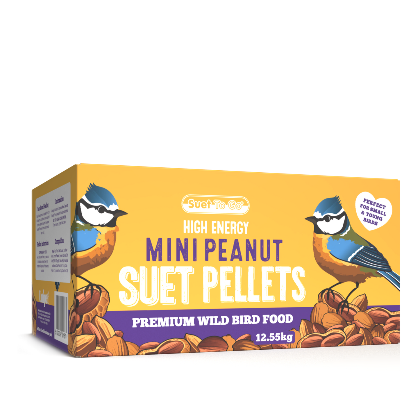 Front View of Suet to Go Suet Pellets Mini Wild Bird Food - Peanut - 12.55kg