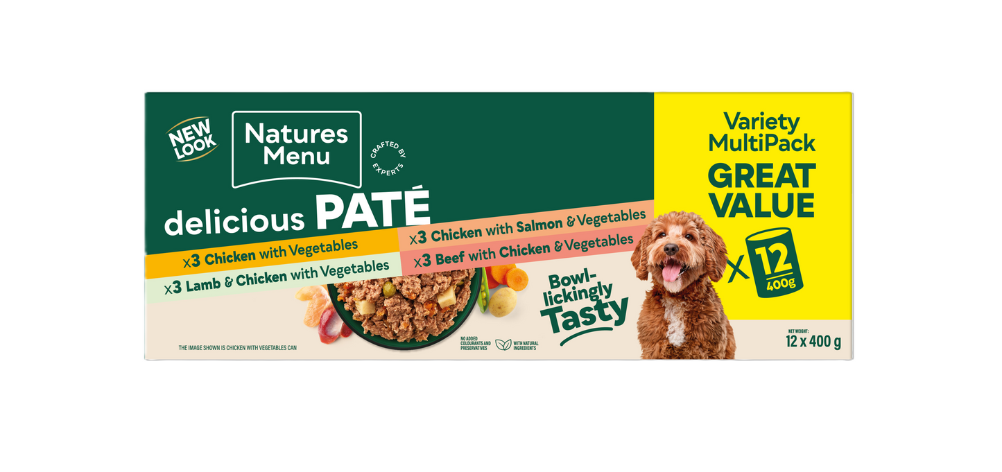 Natures Menu Original Variety Multipack Can Adult Wet Dog Food - 12 x 400g