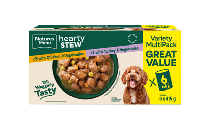Natures Menu Hearty Stew Multipack Wet Dog Food Cans - Chicken & Turkey