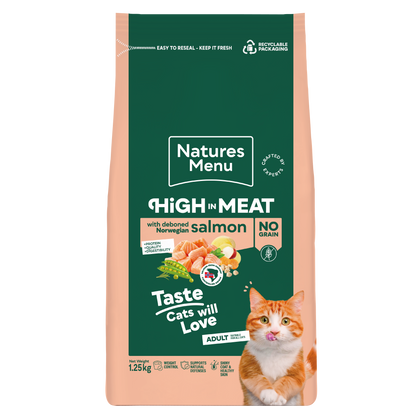 Natures Menu High in Meat with Salmon Adult Dry Cat Food