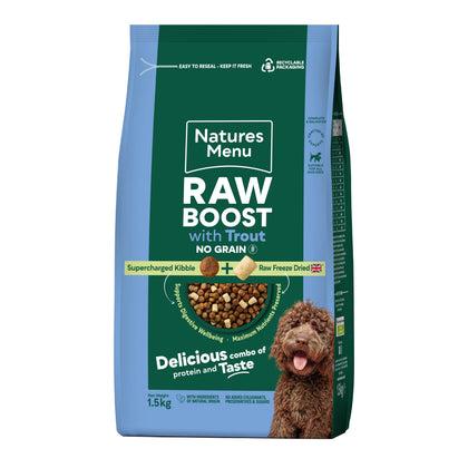 Natures Menu Freeze Dried Raw Boost with Trout & Fish Adult Dry Dog Food