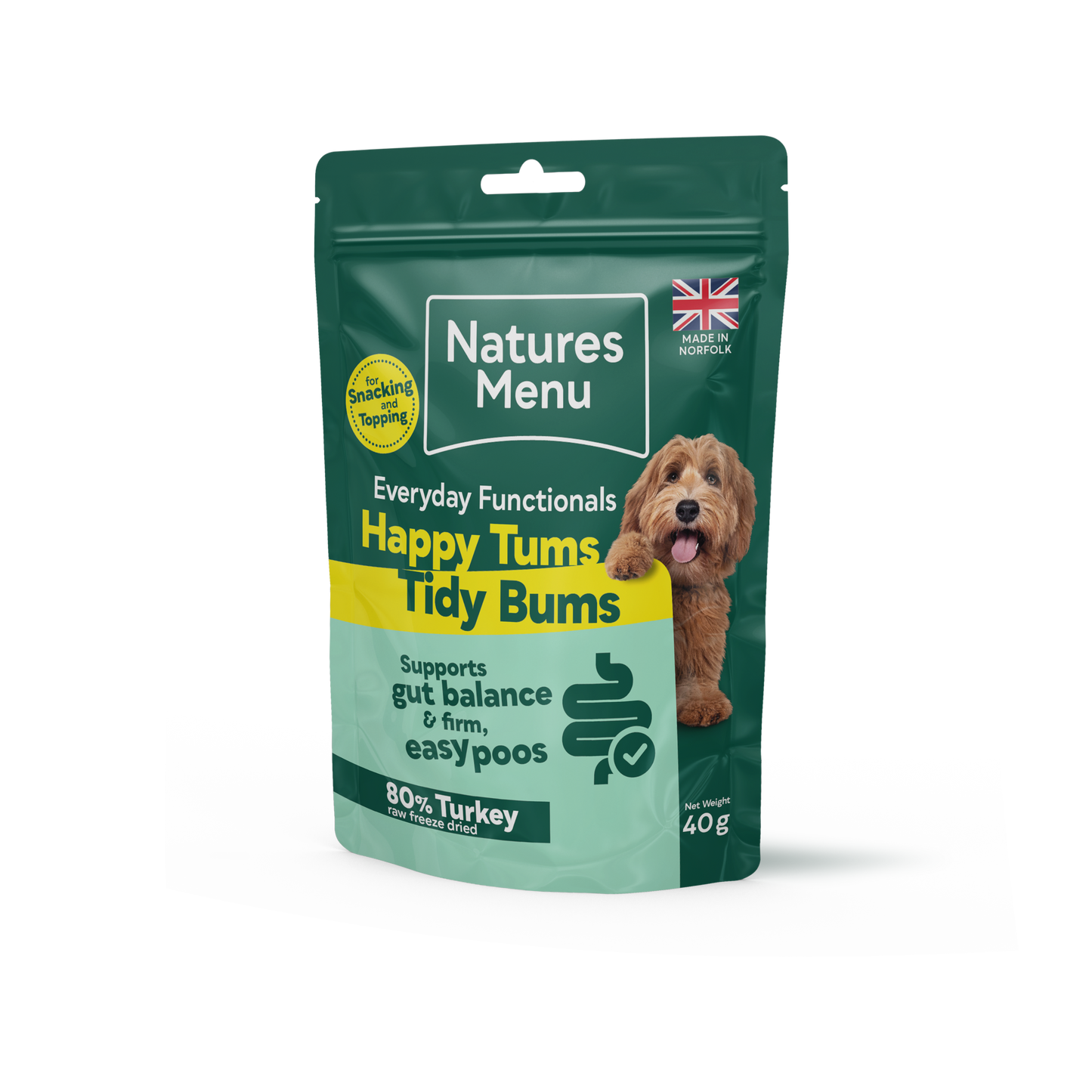 Natures Menu Freeze Dried Everyday Functionals Digestive Dog Treat - Turkey