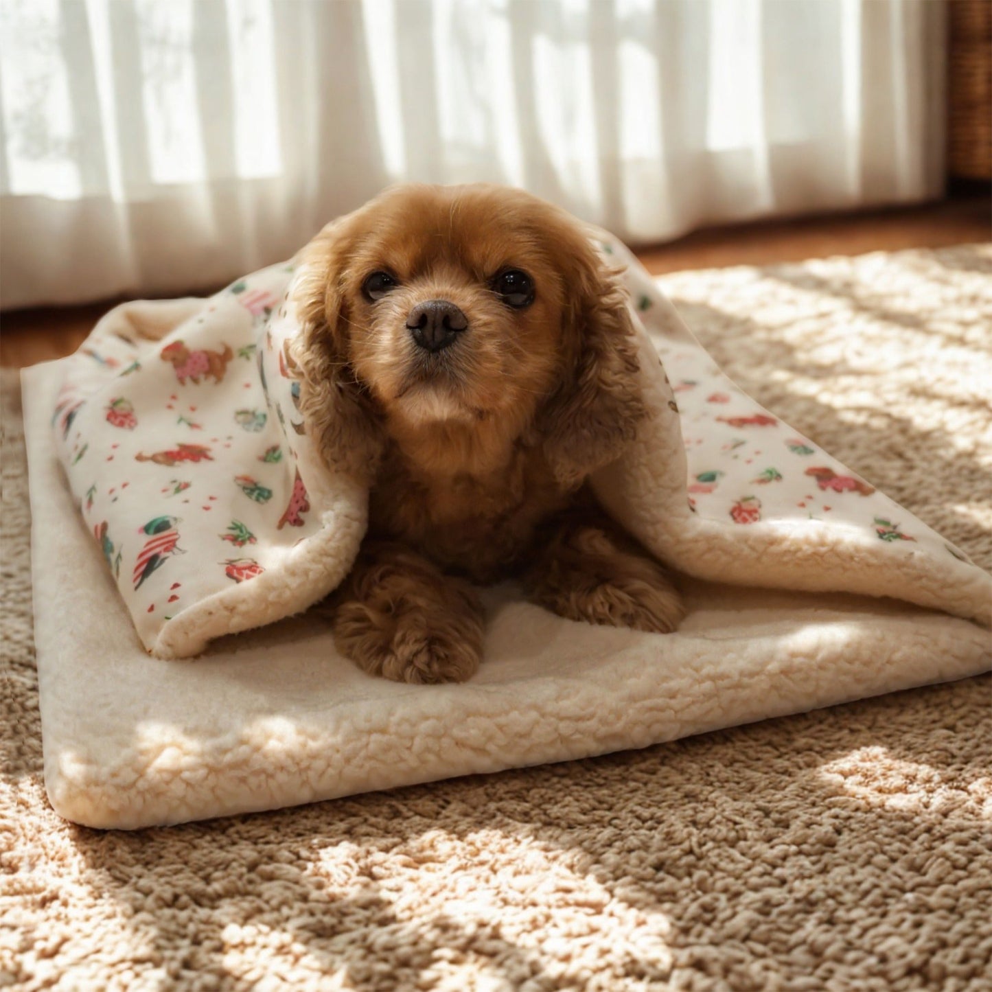 Cath Kidston Dogs & Roses Pet Blanket - 100 x 120cm