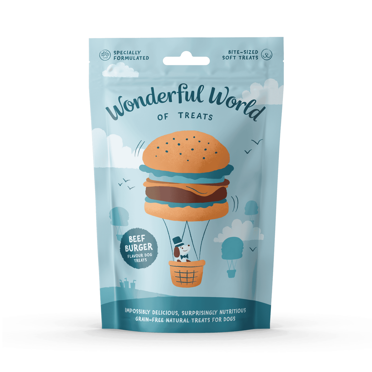 Wonderful World of Treats Beef Burger Dog Treats