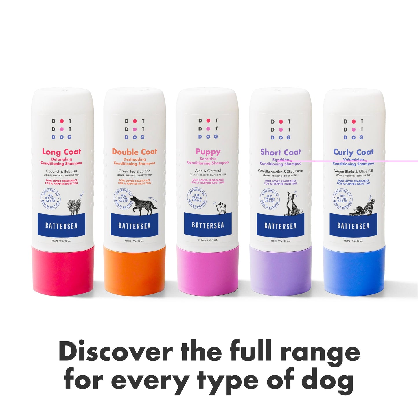 DotDotPet Battersea Long Coat Condtioning Detangling Dog Shampoo - 280ml