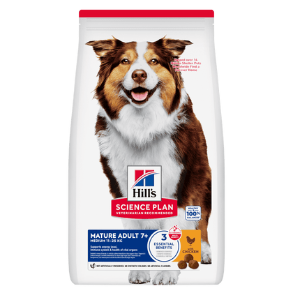 Hill's Science Plan Mature Adult Medium Breed Dry Dog Food with Chicken