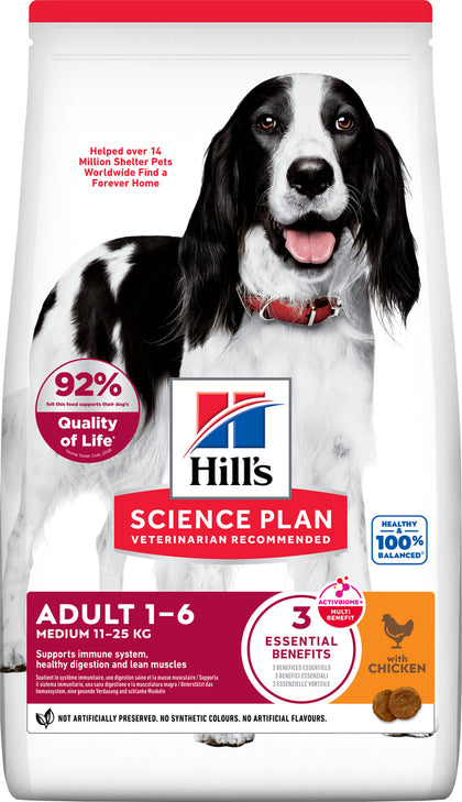 Hill's Science Plan Adult Medium Breed Dry Dog Food with Chicken