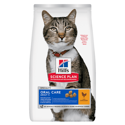 Hill's Science Plan Oral Care Adult 1+ Dry Cat Food - Chicken