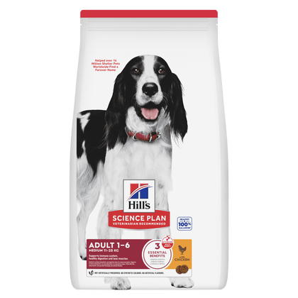 Hill's Science Plan Medium Adult 1-6 Dry Dog Food - Chicken