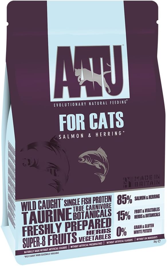 AATU 85/15 Complete Grain-Free Adult Dry Cat Food - Salmon & Herring