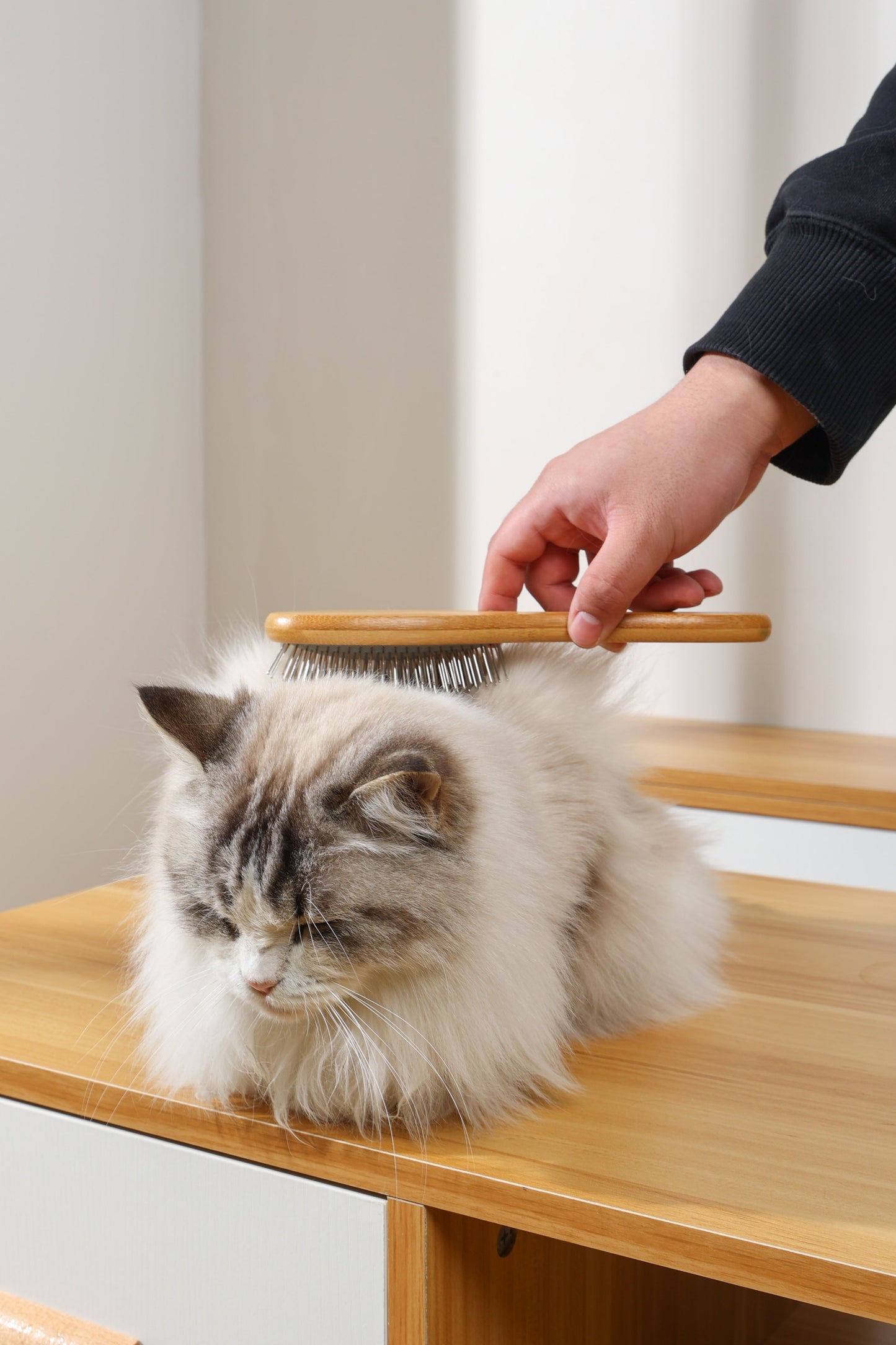 M-Pets Bamboo Ball Pin Brush for Dogs & Cats