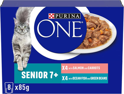 Purina One Senior 7+ Wet Cat Food - Salmon & Ocean Fish