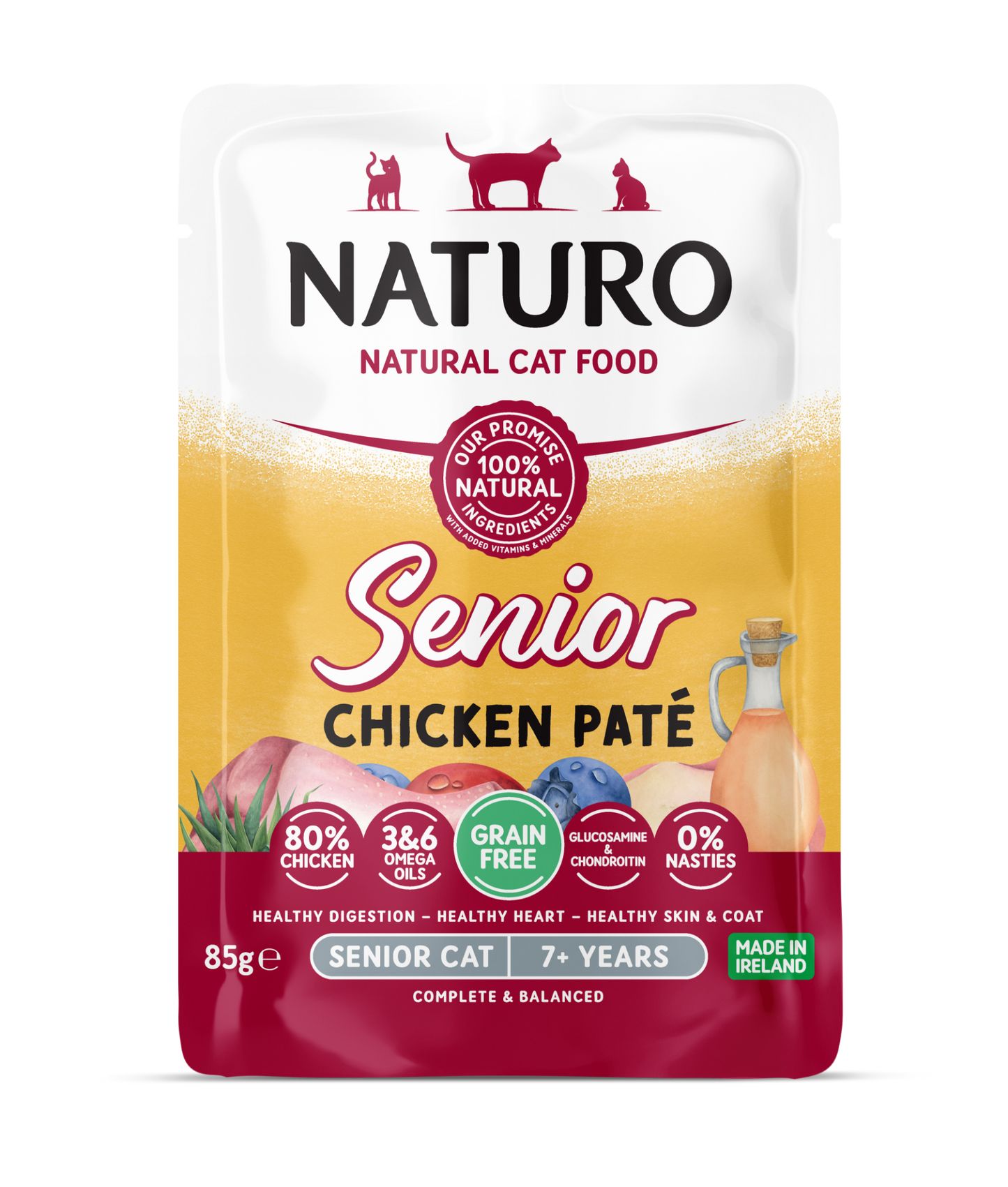 Naturo Cat Senior Chicken Paté Pouch
