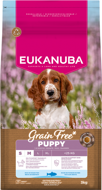 Eukanuba Puppy and Junior Small Medium Grain Free Ocean Fish