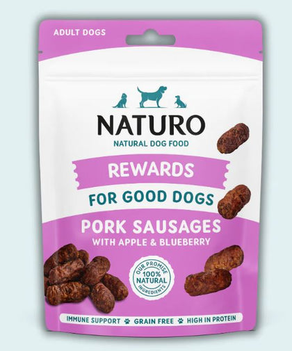 Naturo Pork & Apple Sausage Dog Treat