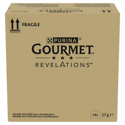 Purina Gourmet Revelations Mousse with Chicken and with Beef with Cascading Gravy Adult Wet Cat Food