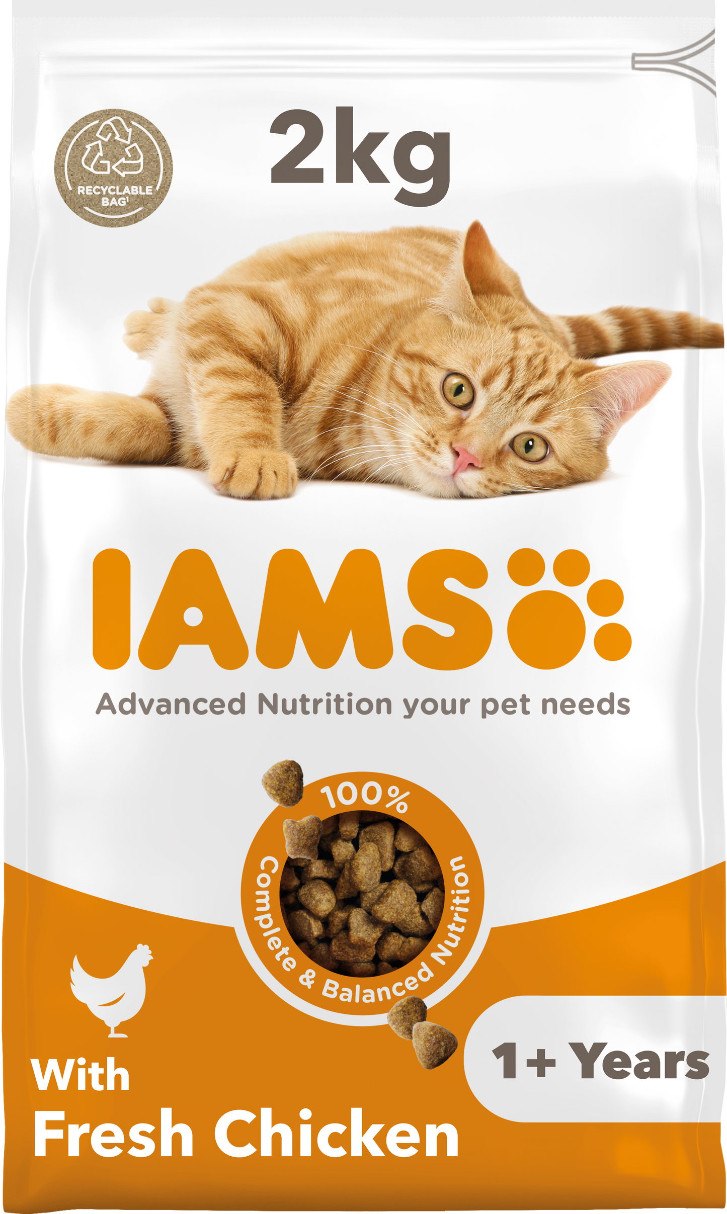 Iams Vitality Adult Dry Cat Food with Fresh Chicken