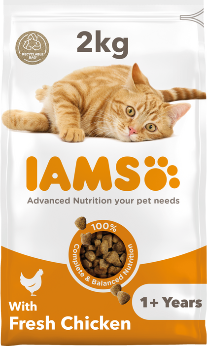 Iams Vitality Adult Dry Cat Food with Fresh Chicken