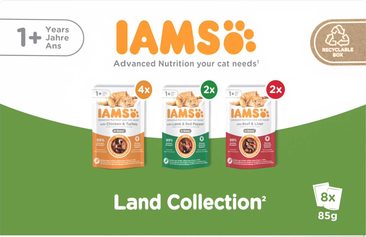 Iams Delights Adult Land Collection in Gravy Wet Cat Food
