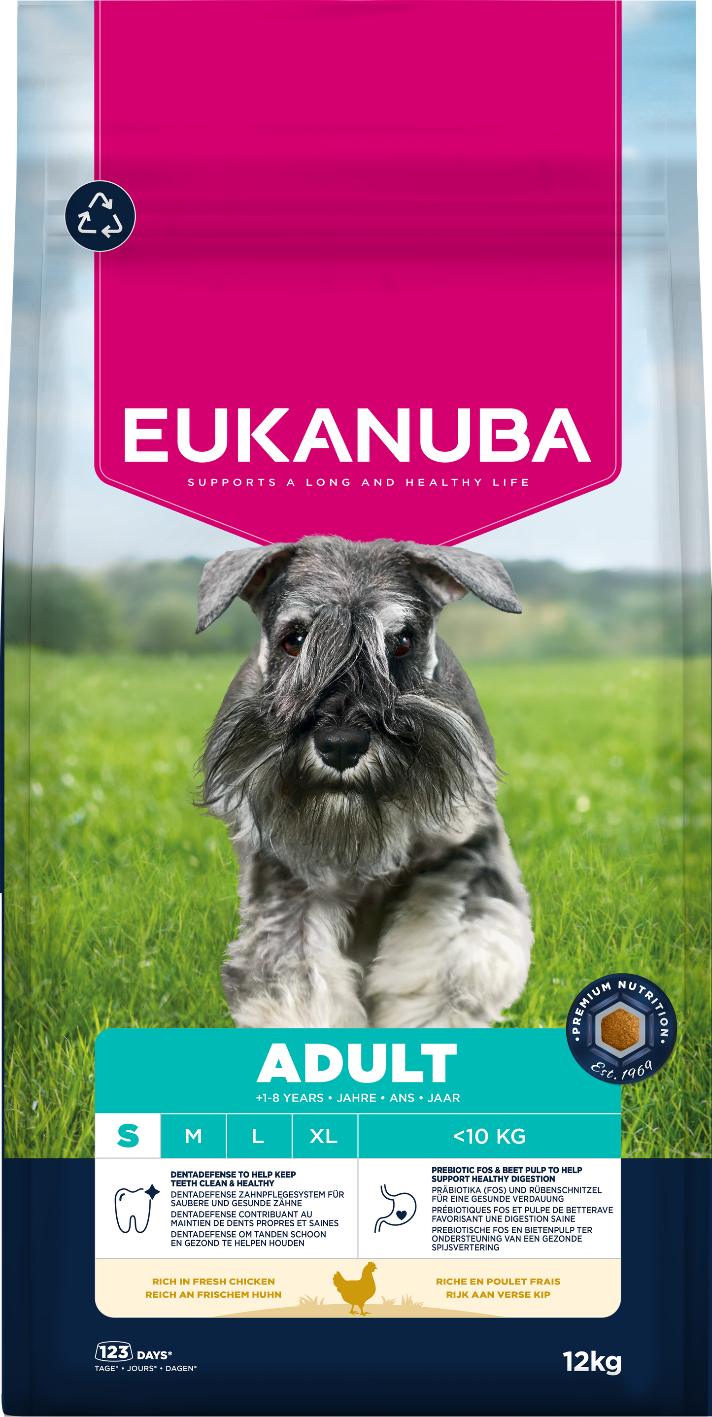 Eukanuba Adult Small Breed Dry Dog Food - Chicken - 3kg, 7.5kg & 12kg