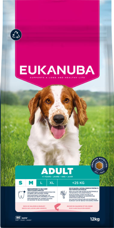 Eukanuba Life Care Adult Small/Medium Breed Dry Dog Food - Salmon & Barley