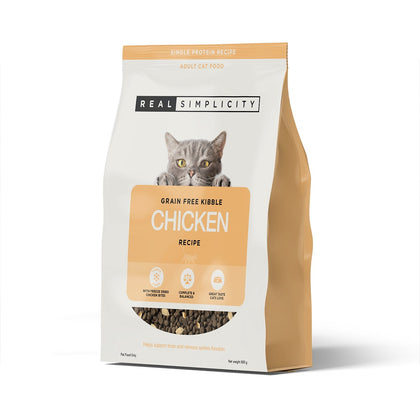 Real Simplicity Grain Free Kibble Farm Raised Chicken Adult Dry Cat Food