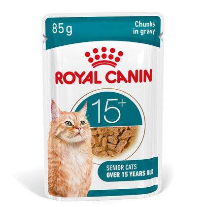 Royal Canin Ageing 15+ Senior Wet Cat Food Chunks In Gravy