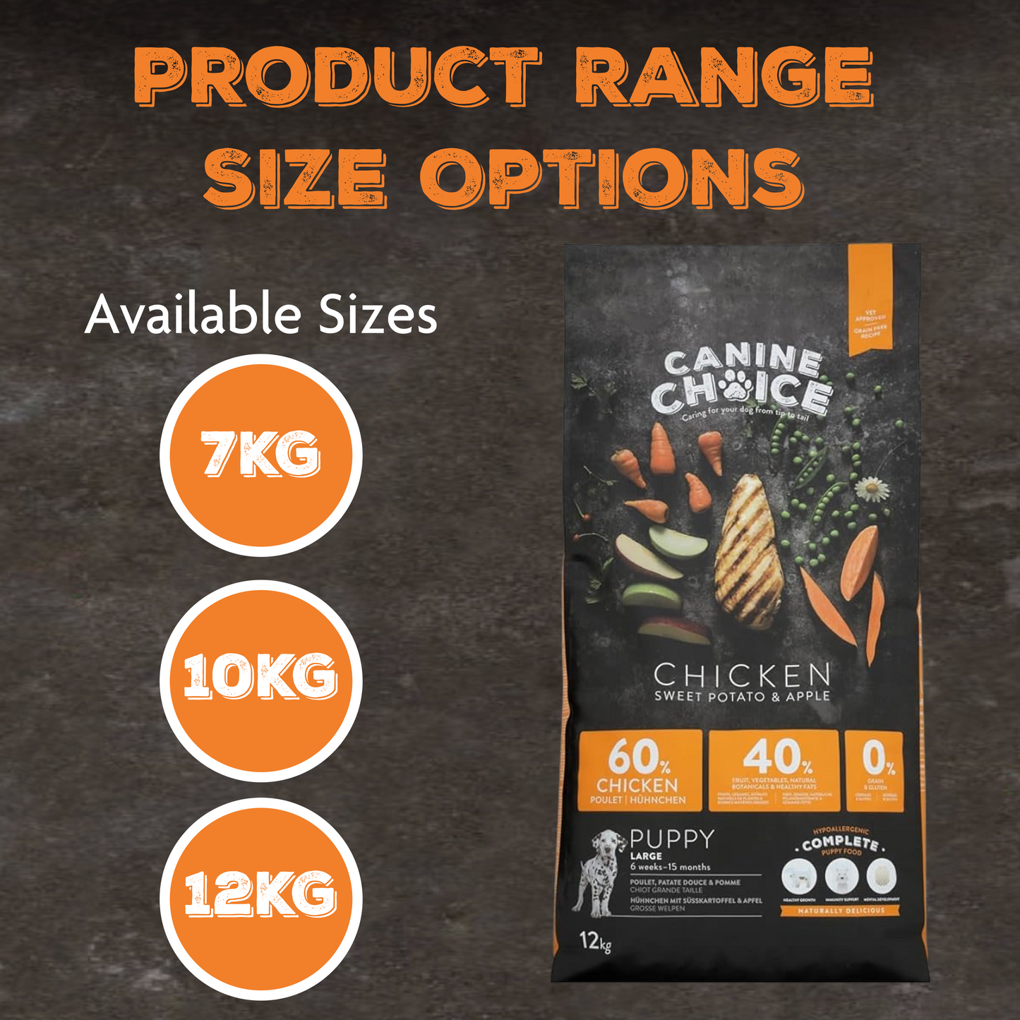 Canine Choice Grain-Free Large Puppy Dry Dog Food – Chicken | 12kg