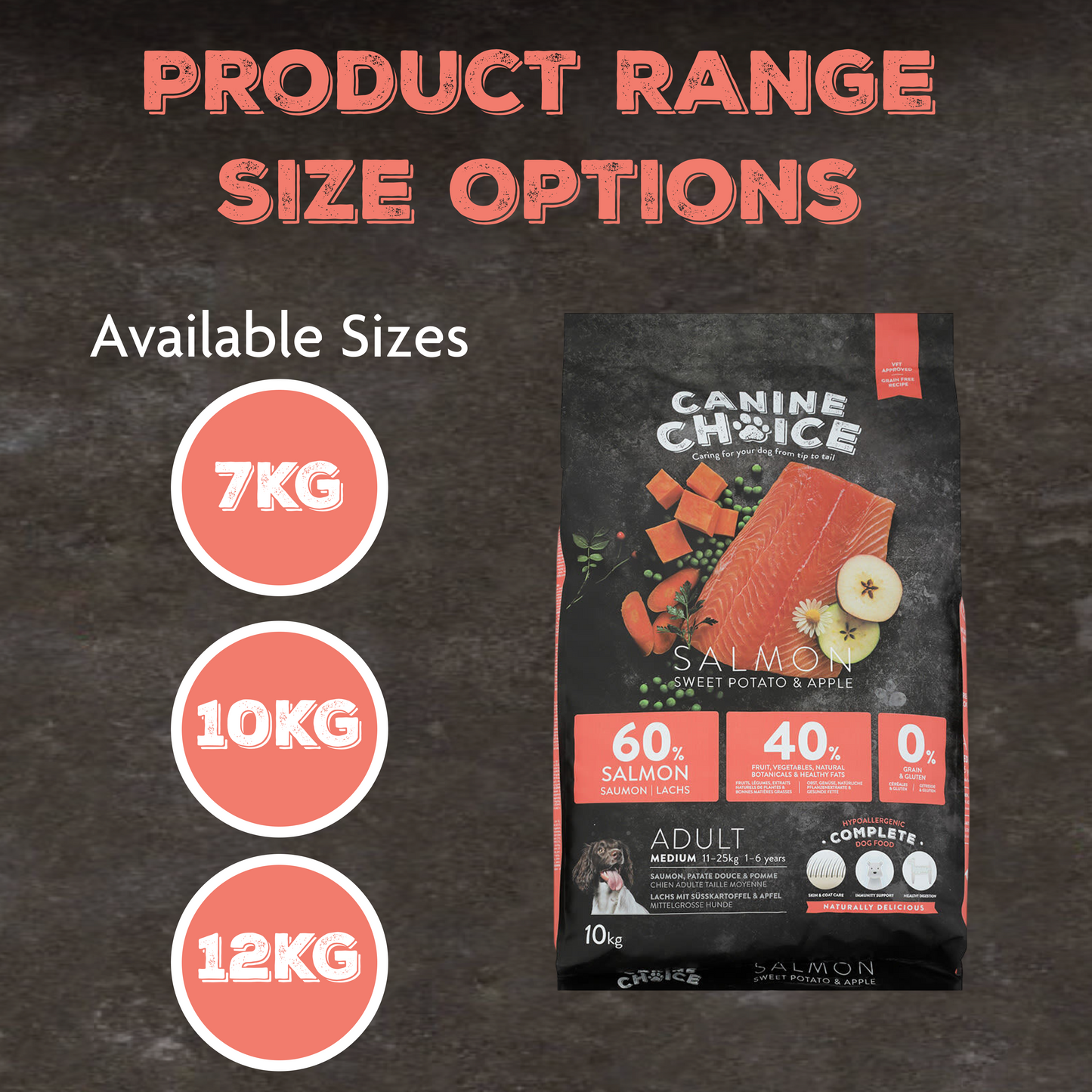 Canine Choice Super Premium Grain-Free Large Adult Dry Dog Food – Salmon | 12kg
