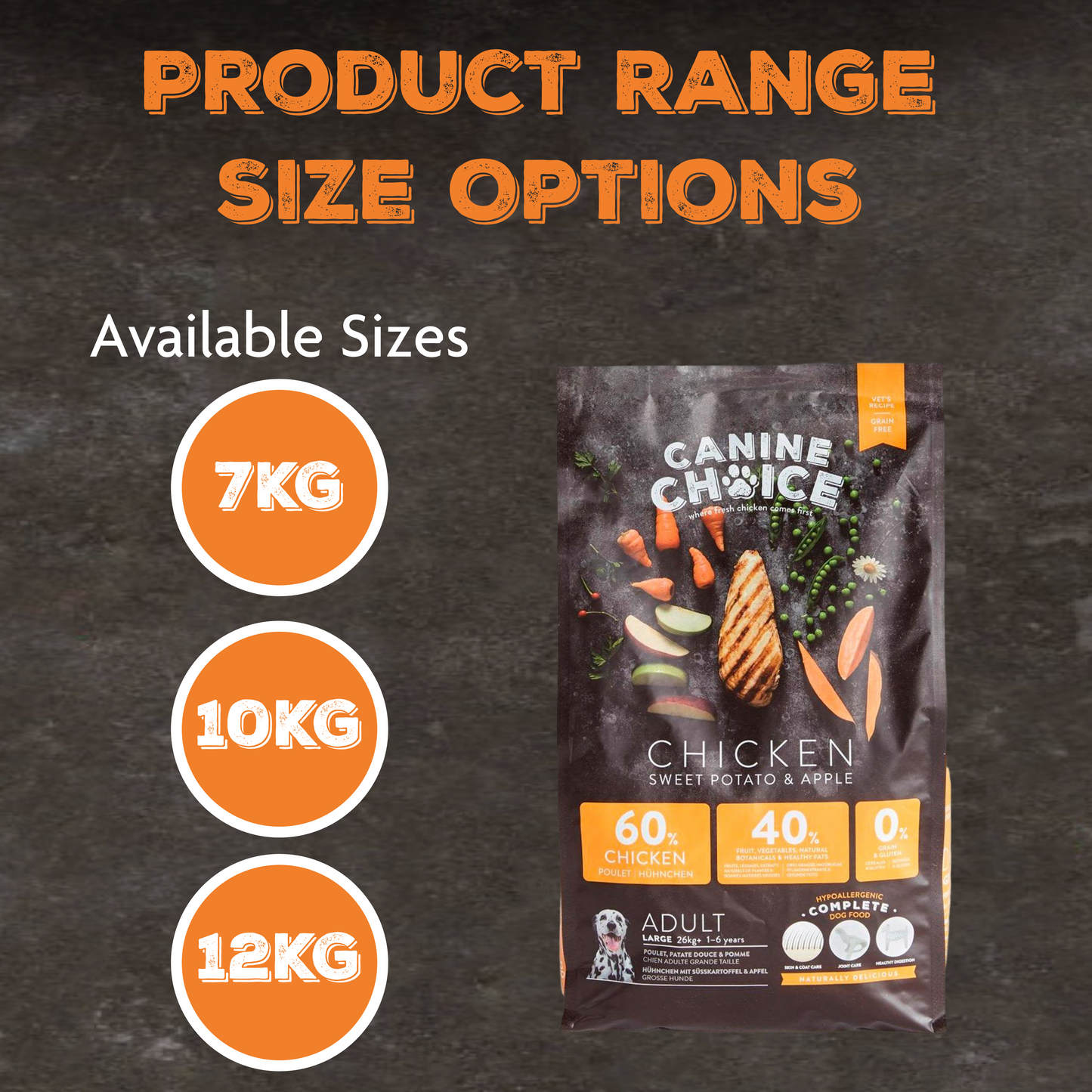 Canine Choice Super Premium Grain-Free Large Adult Dry Dog Food – Chicken | 12kg