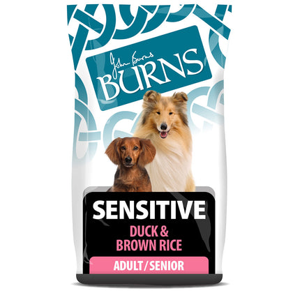 Burns Sensitive Adult/Senior Dry Dog Food - Duck & Brown Rice