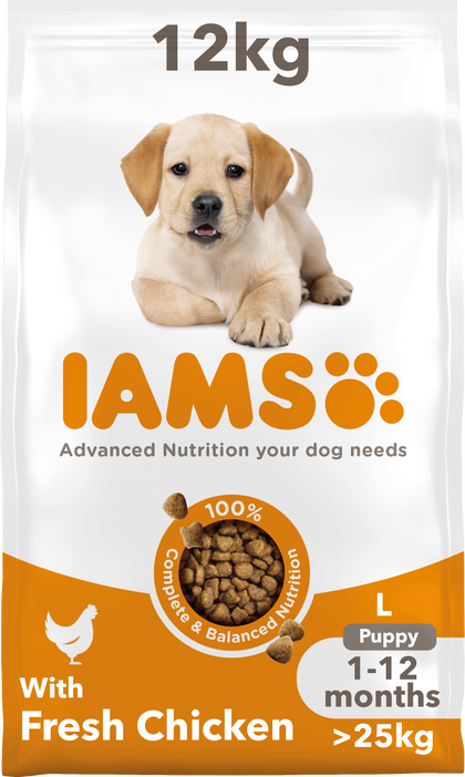 Iams Vitality Puppy Large Breed Dry Dog Food - Chicken
