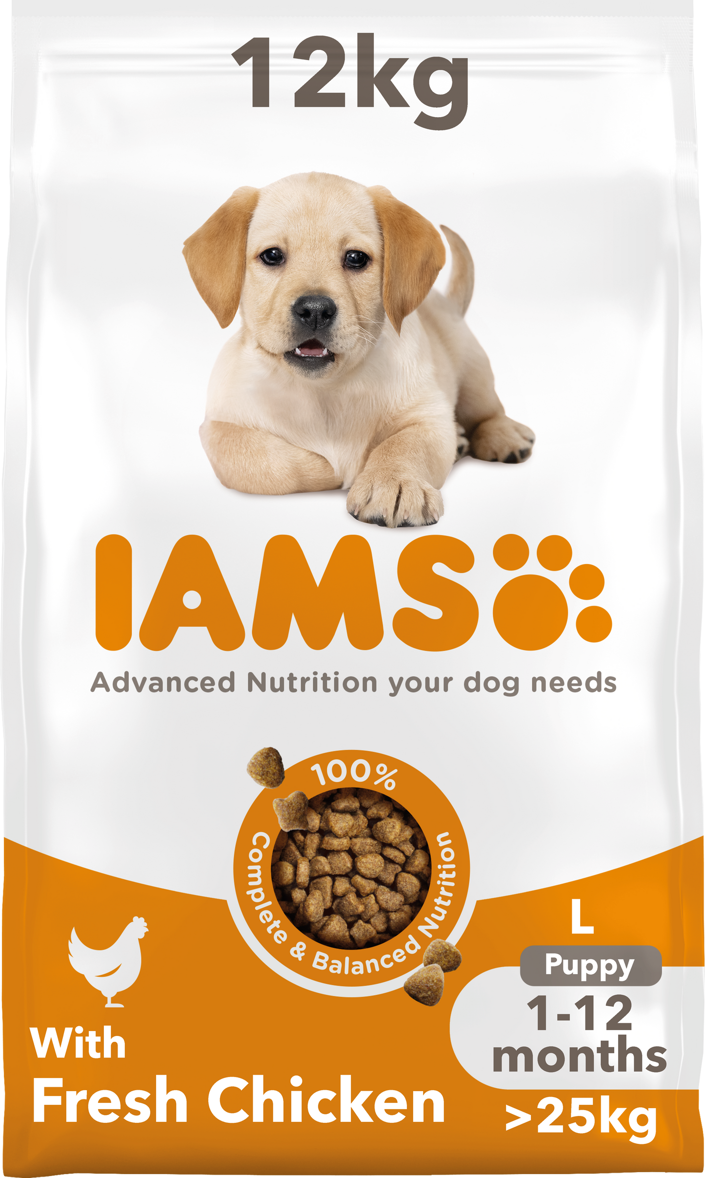 Iams Vitality Puppy Large Breed Dry Dog Food - Chicken