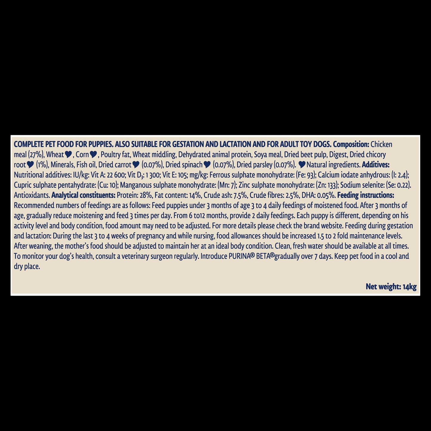 BETA Puppy Dry Dog Food Chicken